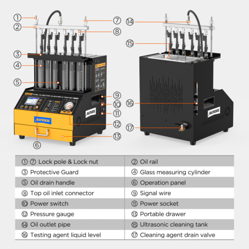 AUTOOL CT500 - Aparat de spălat și testat injectoare industriale GDI/EFI/FSI