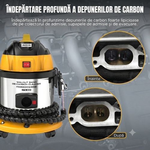 Sablator de curățare a supapelor AUTOOL HTS558 cu pudră de nucă