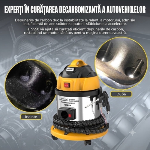 Sablator de curățare a supapelor AUTOOL HTS558 cu pudră de nucă