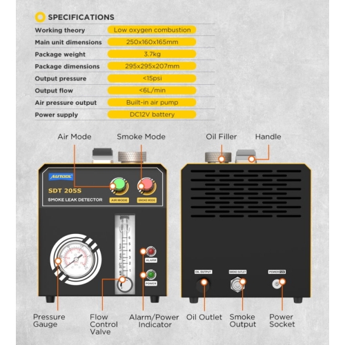 Detector de fum AUTOOL SDT205S