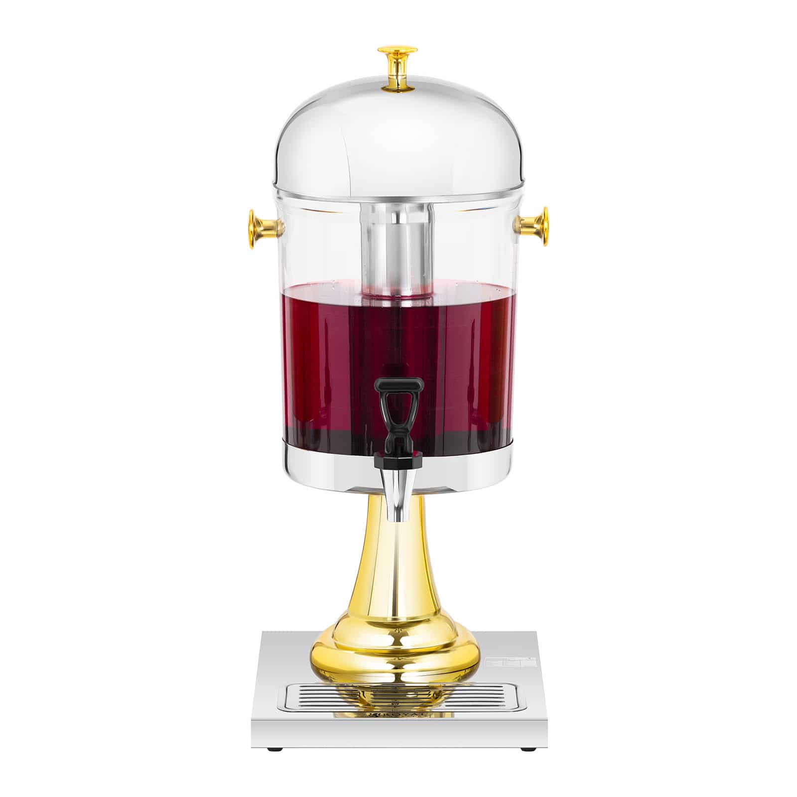 Distributore Bevande Royal Catering RCSD-1G - 8 Litri - Acciaio Inox E Plastica Dispenser Succo 8 Litri Royal Catering
