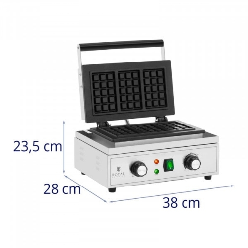 Aparat de făcut vafe - 3 vafe belgiene - 1500 W - 50 - 300°C