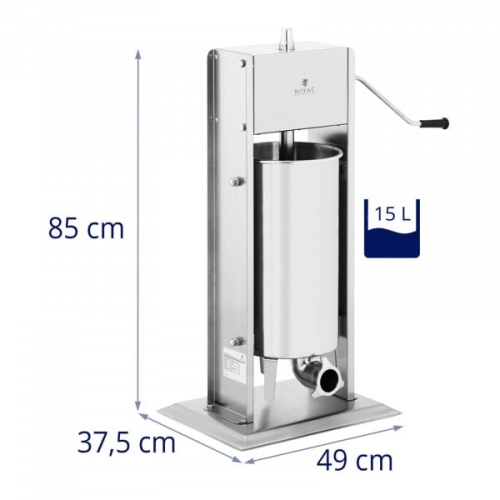 Mașină de umplut cârnați - 15 L - verticală