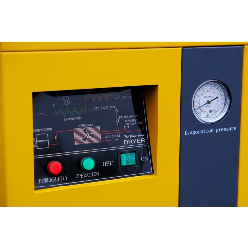 Compresor cu șurub 3 în 1 11 kW | 1500 l/min | rezervor de 500 l și dezumidificator