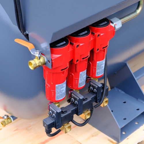 Compresor cu șurub 3 în 1 11 kW | 1500 l/min | rezervor de 500 l și dezumidificator