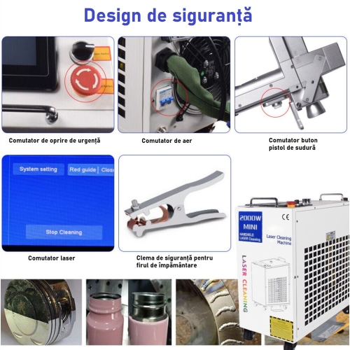 CURĂȚĂTOR LASER CU FIBRĂ 1500W M2 + ACCESORII