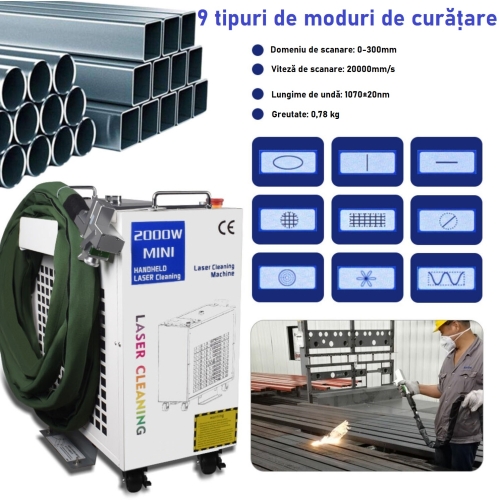 CURĂȚĂTOR LASER CU FIBRĂ 1500W M2 + ACCESORII