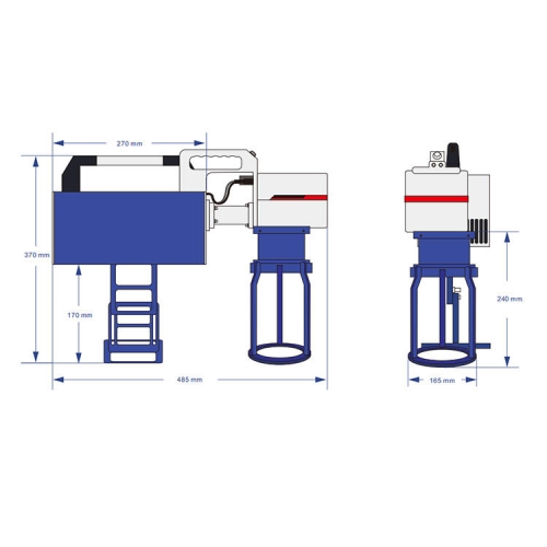 Gravor laser portabil pentru marcarea suprafețelor, rezistent la UV, 5 W, 100 x 100 mm